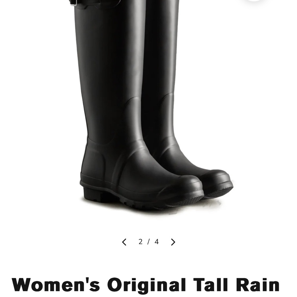 Women's Black Tall Rain Boots